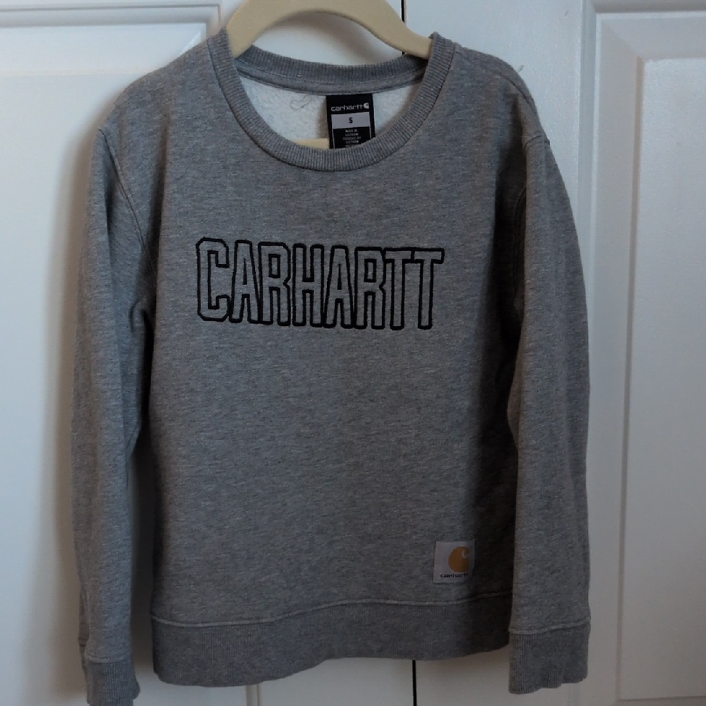 Carhartt Kids Heather Gray Crew Neck Sweatshirt